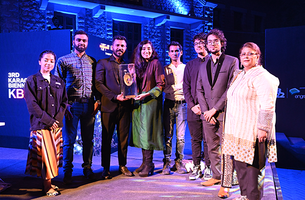 Cosmic Tribe receiving Performance Art Prize at KB22